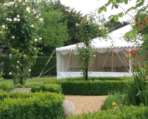 Photo of marquee in Bridge End Gardens June 2017