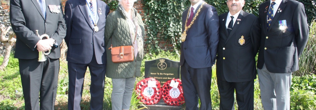 The Mayor and President of the RBL at the HMS Lapwing Memorial Service