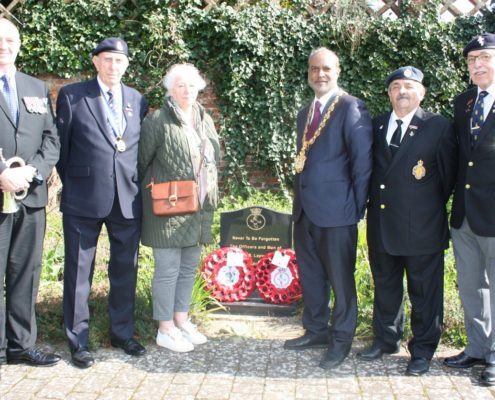 The Mayor and President of the RBL at the HMS Lapwing Memorial Service