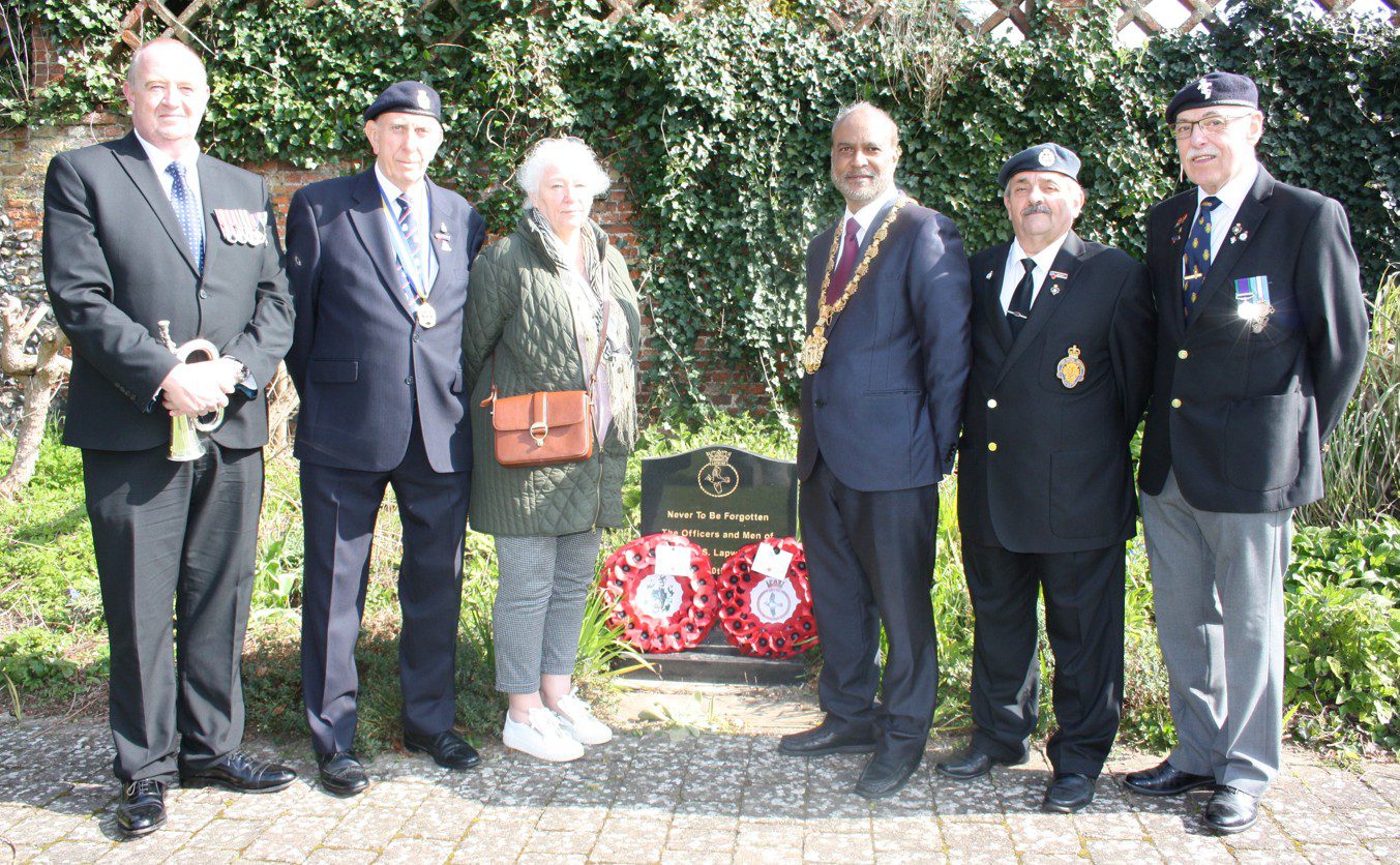 The Mayor and President  of the RBL at the HMS Lapwing Memorial Service