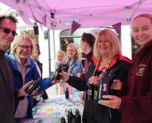 The Mayor joining in SWTC's climate change stall