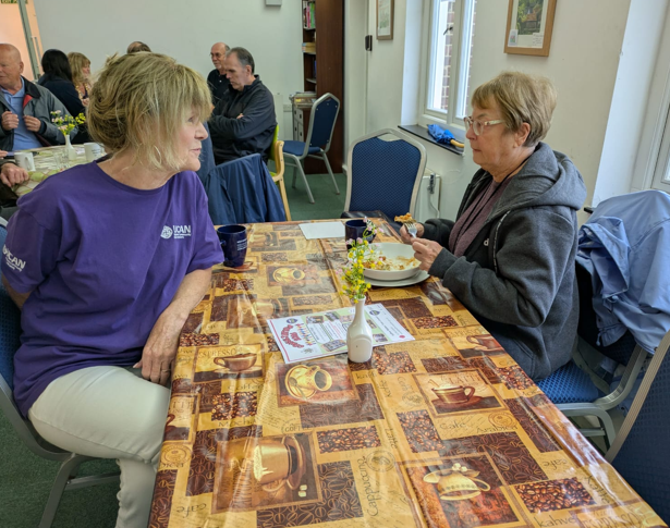 Ladies enjoying their community lunch at Jubilee Hub